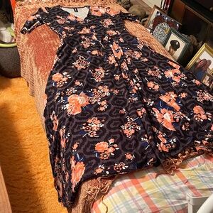 Agnes & Dora Vibrant Floral Maxi Dress